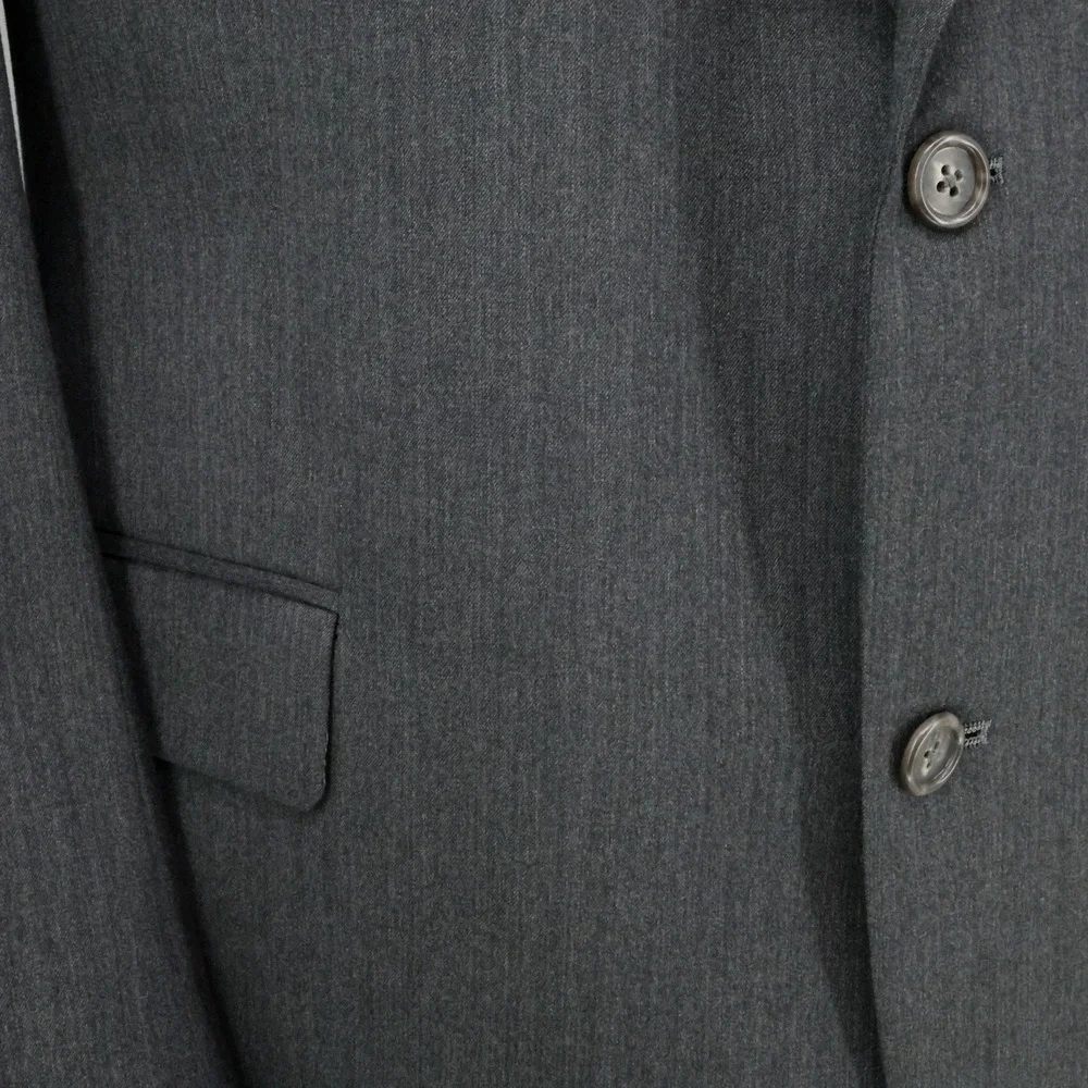 Hart Schaffner Marx 1887 Sport Coat Mens 44R Gray Wool Jacket Blazer Preppy